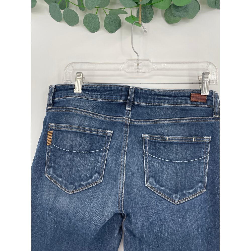 Paige Dark Denim Mid Rise Jimmy Jimmy Skinny Jeans Size 28 - Picture 9 of 12